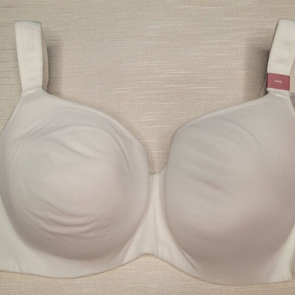 NWT Cacique Women's White Mesh Full Coverage Lightly Lined Balconette Bra  44D - Picture 1 of 6
